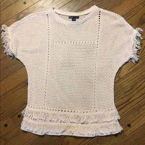 Gap Kids girls pink peek hole sweater XXL 14-16